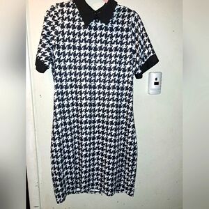 Amazon Black and White Houndstooth Dress